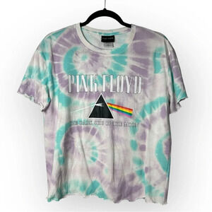 Pink Floyd Tye Die Cropped Tee S